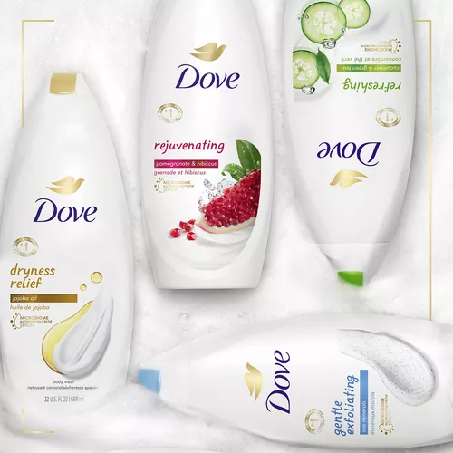  Dove - Gel suave de baño para piel seca, humectación