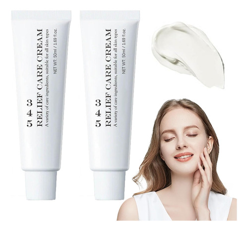 Crema Calmante 345 Relief Para El Rostro Todo Tipo De Pieles