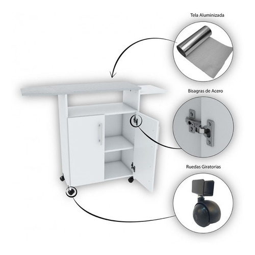 Mueble Organizador Centro De Planchado Blanco Imperdible!