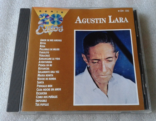 Agustin Lara 20 Exitos Cd Edicion Mexico 1991