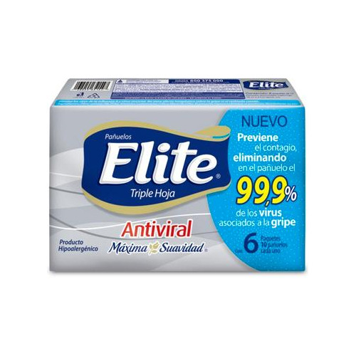 Pañuelos Elite Antivirales 6u