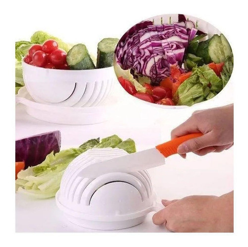 Tigela P/ Fatiar Cortar Lavar Saladas Verduras Corta Fácil