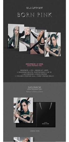 Born Pink 2nd Album Digipack Jennie Ver Blackpink K-pop 2022
