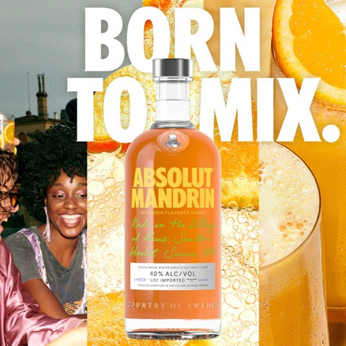 Imagen 3 de 3 de Absolut Mandarin Vodka 750 Ml