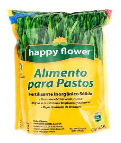 Alimento Para Pasto Happy Flower Color Verde 5 Kg