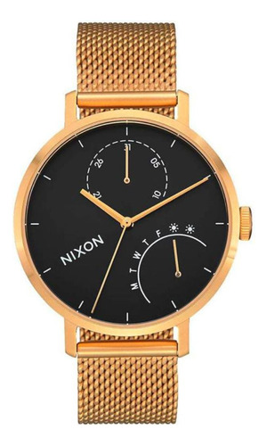 Nixon Clutch Gold Black Reloj Análogo Mujer