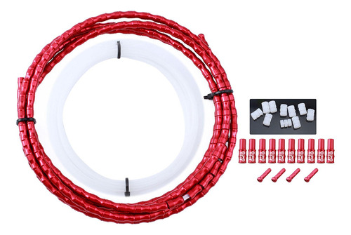 Carcasa De Cable De Bicicleta De Aleación De 2,5 M Rojo