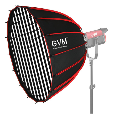 Gvm Softbox Parabolico Luz Suave Bowens Mount, 36 Pulgadas/3