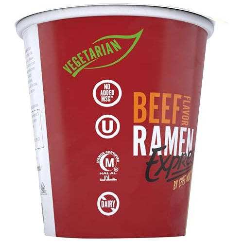 Ramen Carne Sopa Instantánea Vegetariana Kosher Halal 64g