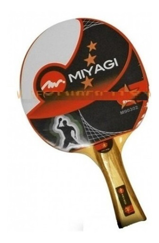 Raqueta Tenis De Mesa Miyagi 3 Estrellas Original + Pelota