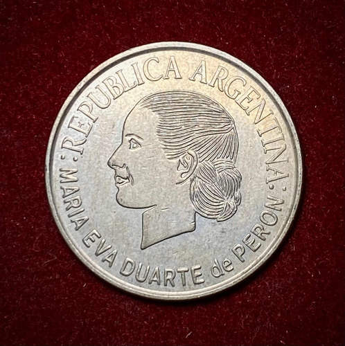 Moneda 2 Pesos Evita Argentina 2002 Km 135 Conmemorativa (Usado)