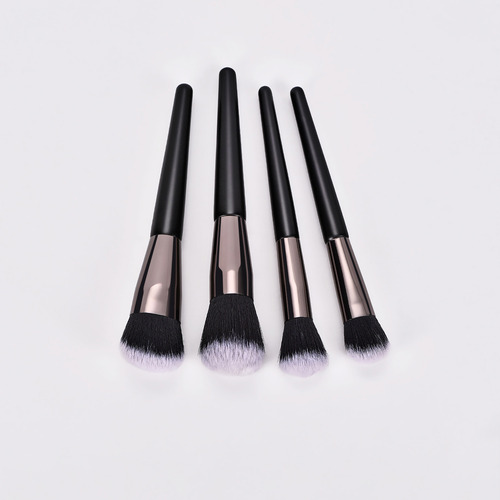 Juego De Brochas De Maquillaje O 4, Brocha Negra En Polvo, B