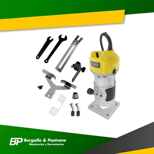 Imagen 2 de 10 de Fresadora Router Barovo 530w 6mm Adap 1/4 35000rpm