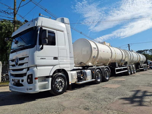 Imagem 4 de 14 de M.benz Actros 2651 6x4 Bug Leve Mega Space + Bitremzão Tan