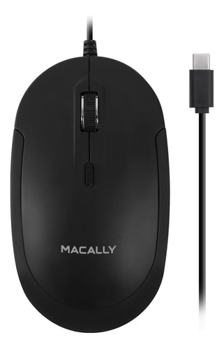 Mouse Macally Con Cable Usb Tipo C/negro
