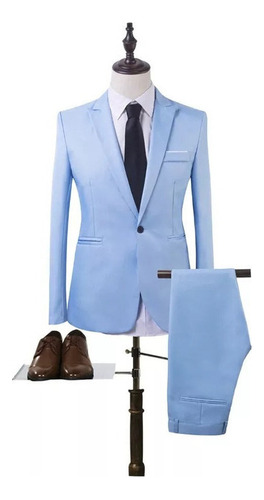 Blazer De Boda De Fiesta Slim-fit De Tres Piezas Para Hombre