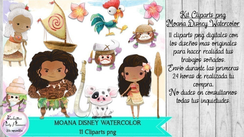 Cliparts Imagenes Png Moana Disney Watercolor Acuarela