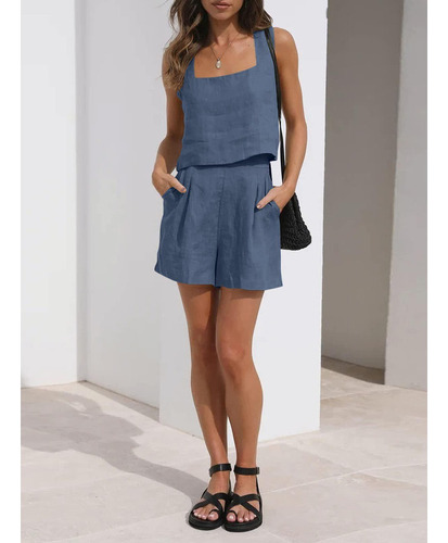 Nuevo Conjunto De Traje De Lino Con Chaleco Y Pantalones