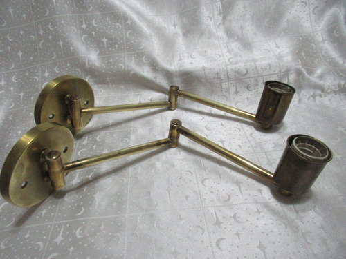 Par Apliques De Pared Bronce 1luz Brazo Extensible (15797) Dorado Oscuro (Usado)
