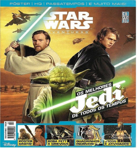 Hq - Star Wars Aventuras Nº 2-: Os Melhores Jedi De Todos Os Tempos, De Lucasfilm. Série 1, Vol. 1. Editora Disney, Capa Mole, Edição 1 Em Português, 2016