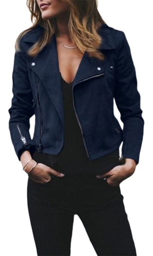 Mujer Solapa Slim Casual Chaqueta