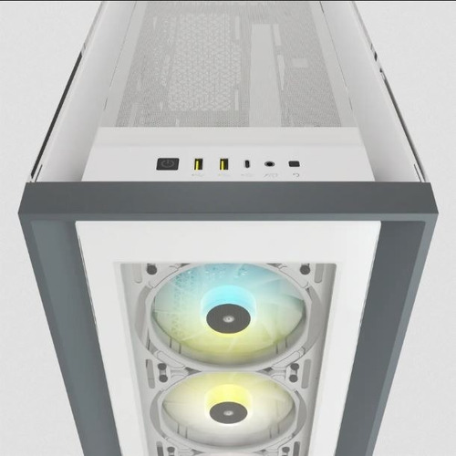 Imagen 4 de 4 de Gabinete Corsair Icue 5000x Rgb Blanco C/vidrio Templado