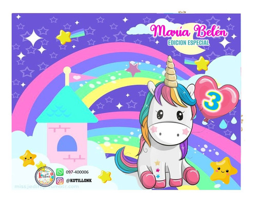  30 Libros Para Colorear Personalizados Unicornio