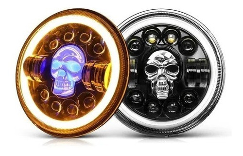 Optica Moto Led Calavera Ojo Angel Cafe Racer Custom Bite