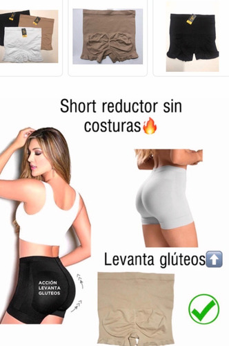 Imagen 7 de 7 de Calzon Short Pantaleta Levanta Gluteos Modela Seamless