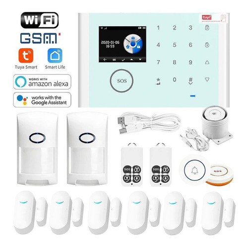 Sistema De Alarma Smart Home Completo Antirrobo Wifi Gsm