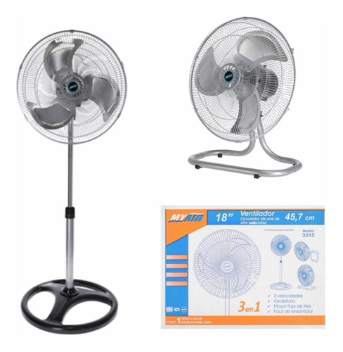 Ventilador Myair 3315 Mesa Y Pedestal 18 Pulgadas