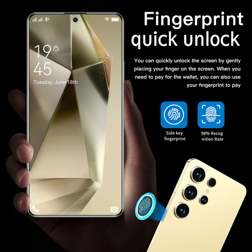 2025 Últimas El Precio Más Barato Generic S24 Ultra Dual Sim 12gb+512gb Soporta Red 4g/5g Wifi Celular Android 14 Smartphone 6.8 Pulgadas Pantalla