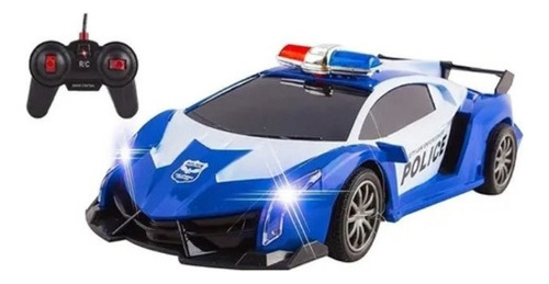 Vehiculo Policia Auto Radio Control Remoto Luces Lamborghini Color AUTP