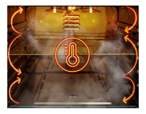 Imagen 6 de 8 de Cocina 4 Quemadores A Gas Con Horno Grill Haceb = Indurama