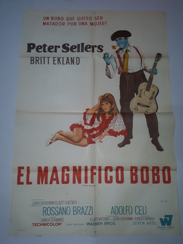 El Magnífico Bobo Afiche Peter Sellers Britt Ekland U34