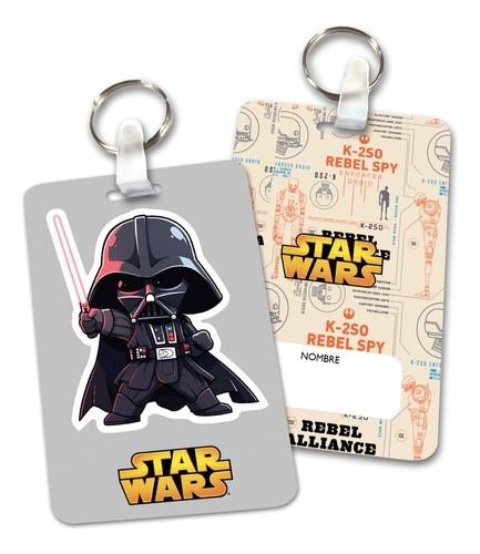 30 Identificadores Mochilas Souvenirs Star Wars