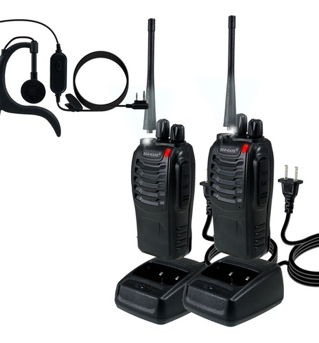 Set De 2 Radios Interphone H606 Walkie Talkie Uhf 16 Canales