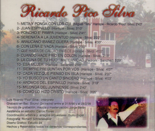 Cd Ricardo Pico Silva (para Cantarle A Mi Gente)