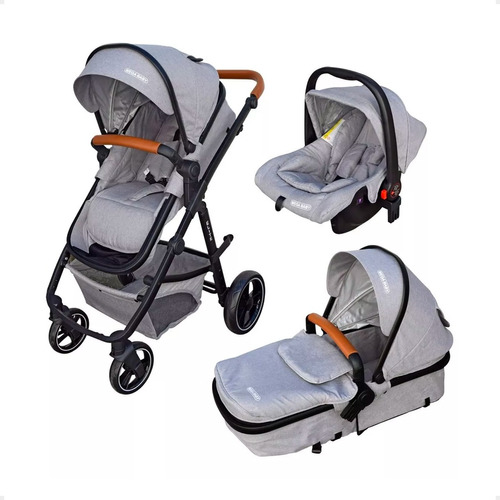 Cochecito Para Bebe Con Huevito Moises Plegable 3 En 1