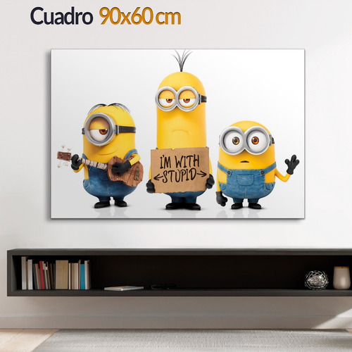 Cuadro Decorativo Moderno Minions Jd-0656 G Cuadro 90x60 Cm Sin Marco