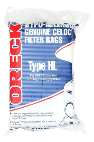 Oreck Odor Fighting Vacuum Bags Para Edge Series 8 Pack