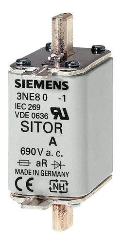 Cartucho Fusible Sitor Nh Tamaño 00 160a 3ne8024-1 Siemens