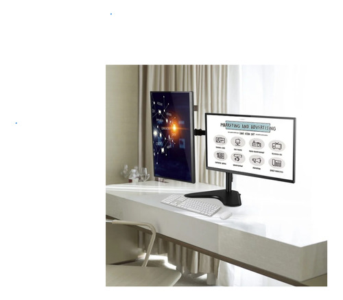 Suporte Articulado Mesa Para 2 Monitores Elg 15 A 32 T1224n Preto