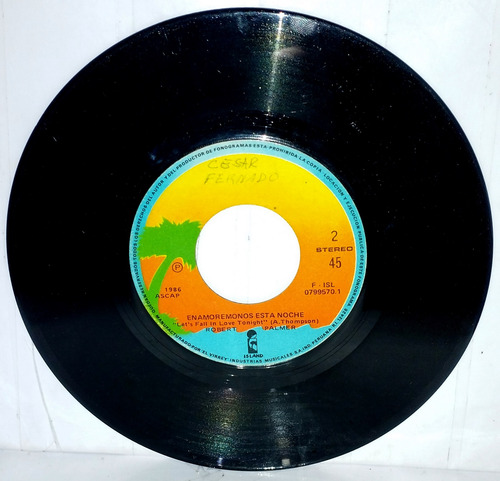 Single 45 Robert Palmer - Addicted To Love + Let´s Fall 1986 (Usado)
