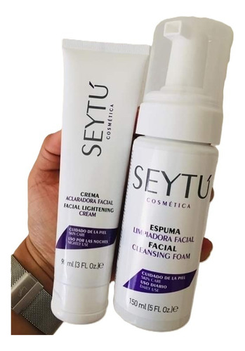 Kit Quita Manchas Seytu Espuma Limpiadora + Crema Aclaradora