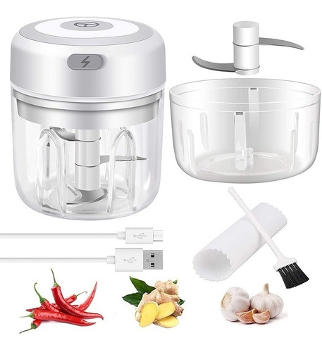 Mini Procesadora Eléctrica Tritura Alimentos Usb