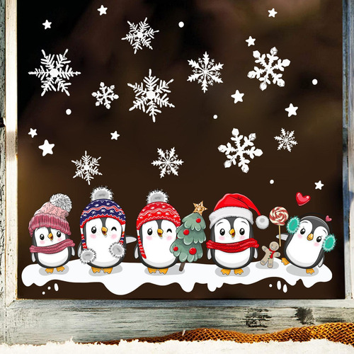 Pegatinas Para Ventana De Copo De Nieve De Navidad Para Vidr