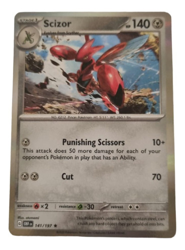 Scizor  Holo Rare  Pokemon Tcg Original+10 Cartas