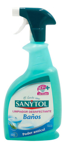 Limpiador Desinfectante De Baños Sanytol Poder Antical 750ml