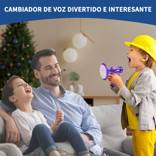 2 Pcs Juguete Altavoces Amplificador Mano Para Niños 4 Modos Morado-rojo